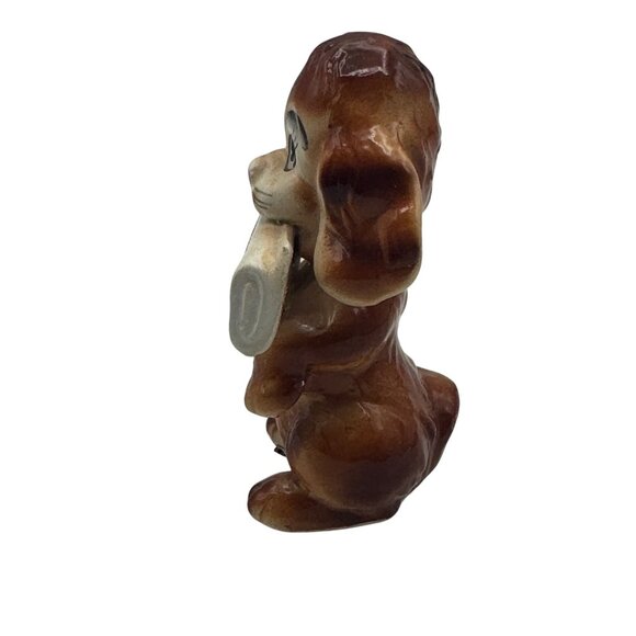 Vintage Santa Cruz Souvenir Dog Ceramic Single Salt Pepper Shaker Brown & Beige - Picture 2 of 4